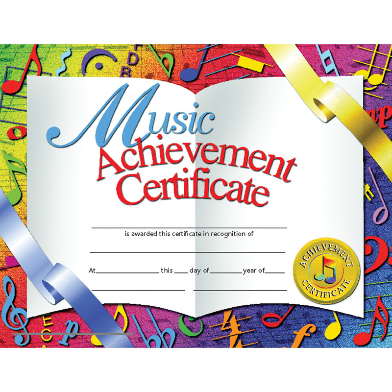 Picture of Flipside H-VA636-3 Hayes Certificates Music Achievement Inkjet Laser&#44; 8.5 x 11 in. - 30 Per Pack - Pack of 3