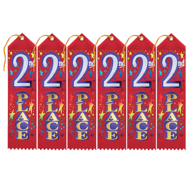 Picture of Beistle DM-AR02-3 Award Ribbon 2nd - 6 Per Pack - Pack of 3