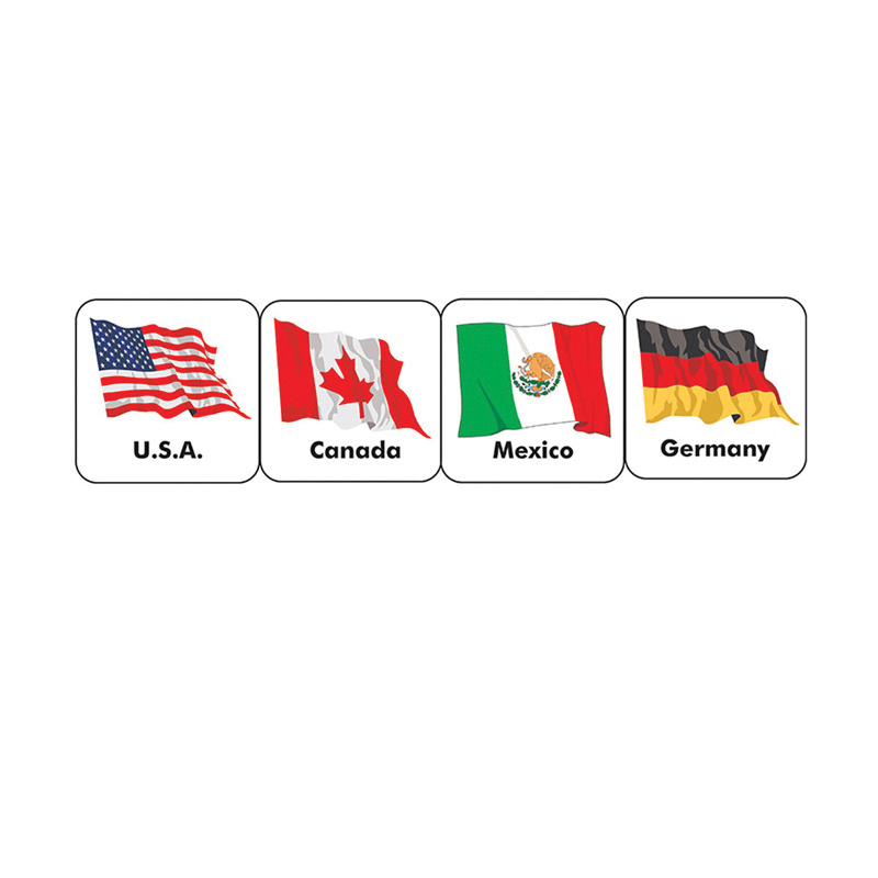 Picture of Eureka EU-65508-12 Stickers World Flags - Pack of 12