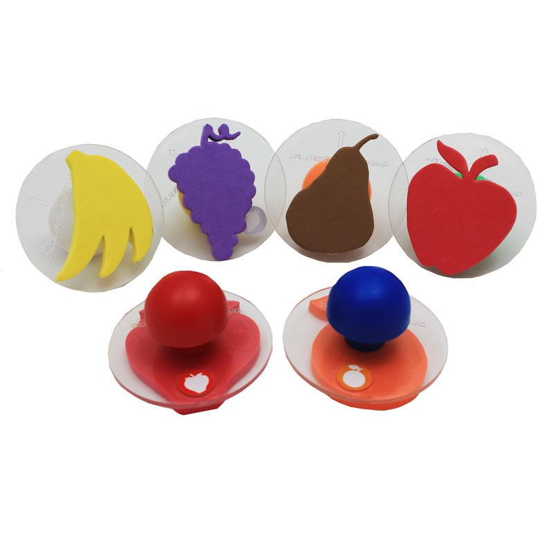 Ready 2 Learn Giant Fruit Stamps - 6 Per Set - Set of 2