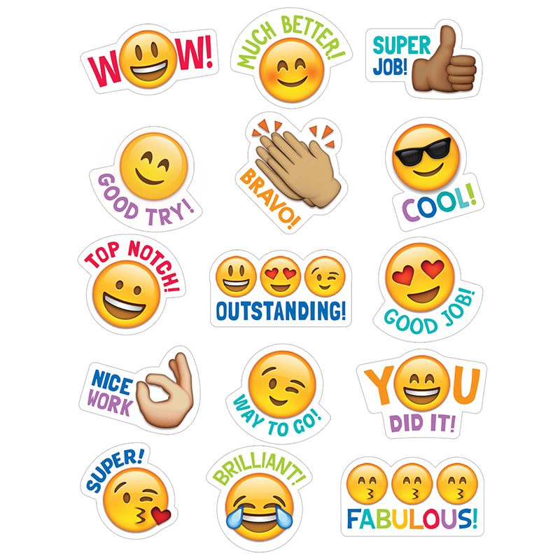 Picture of Creative Teaching Press CTP4143-6 Emoji Rewards Stickers - Pack of 6