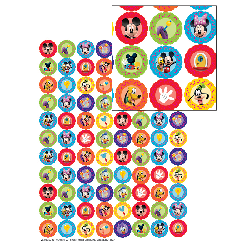 Picture of Eureka EU-621002-12 Mickey Mouse Clubhouse Gears Mini Stickers - Pack of 12