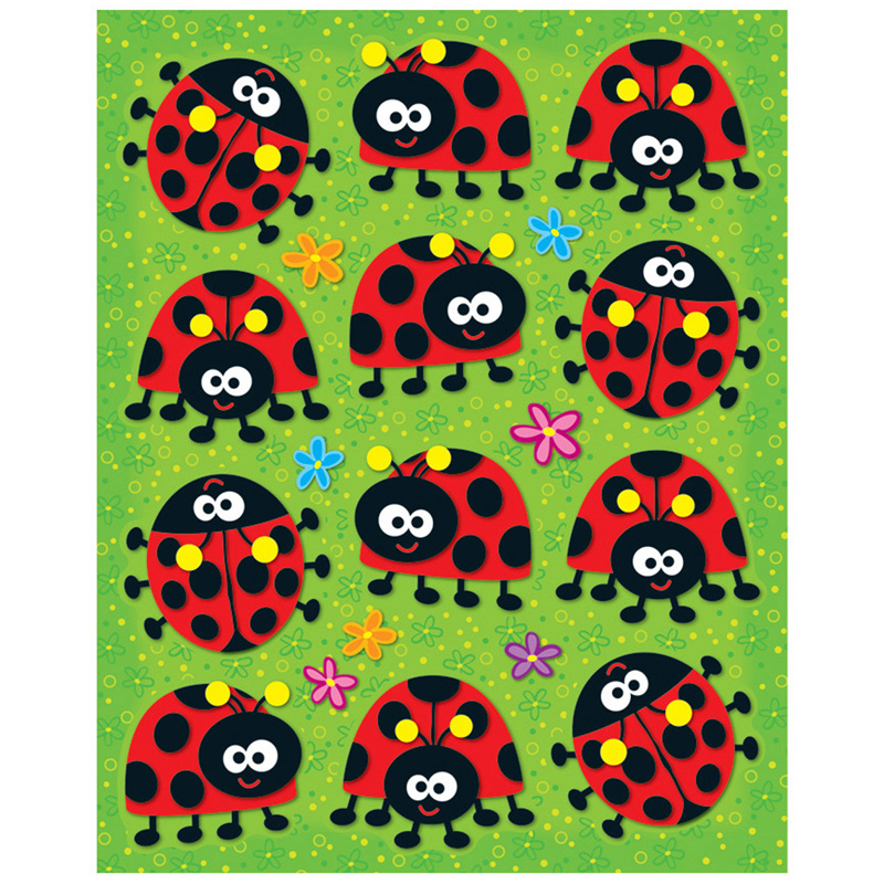 Picture of Carson Dellosa CD-168028-12 Ladybugs Shape Stickers - 72 Per Pack - Pack of 12