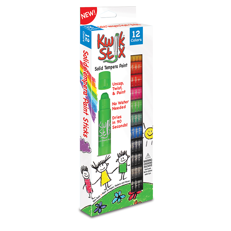 Kwik Stix Tempera Paint, Prime Color - 12 Per Pack - Pack of 2