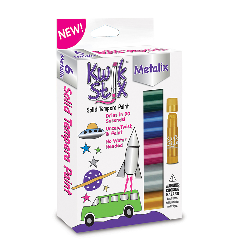 Kwik Stix Solid Paint, Metallic Color - Pack of 6