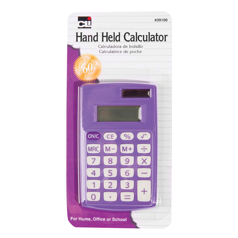 Picture of Charles Leonard CHL39100-6 Primary Calculator 8 Digital Display - 6 Each