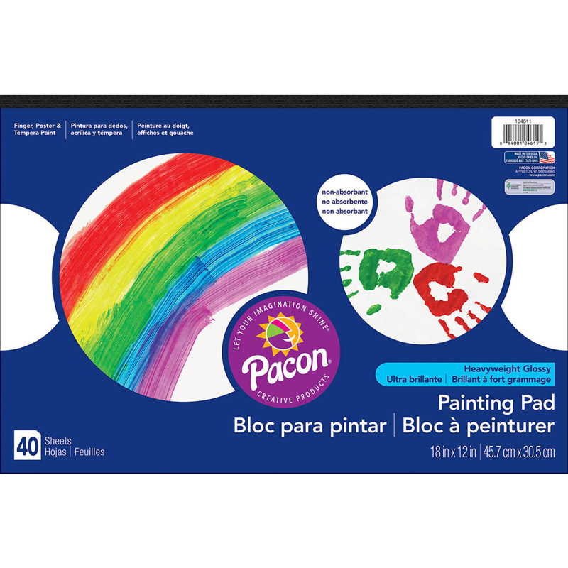 Pacon PAC104611-3 18 x 12 in. Painting & Marker Pad - 40 Sheets Per Pack - 3 Each