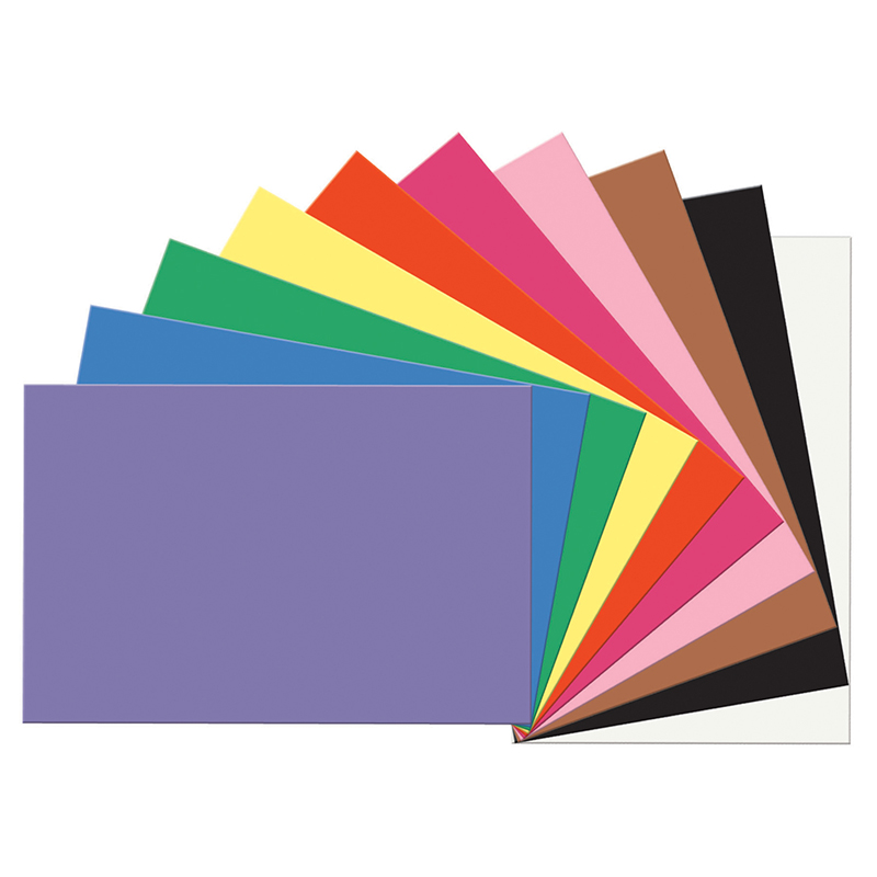 12 x 18 in. Construction Paper, Assorted - Pack of 5