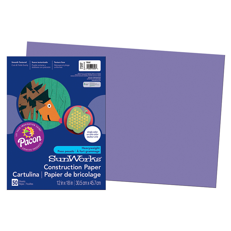 Pacon  12 x 18 in. Construction Paper, Violet - Pack of 5