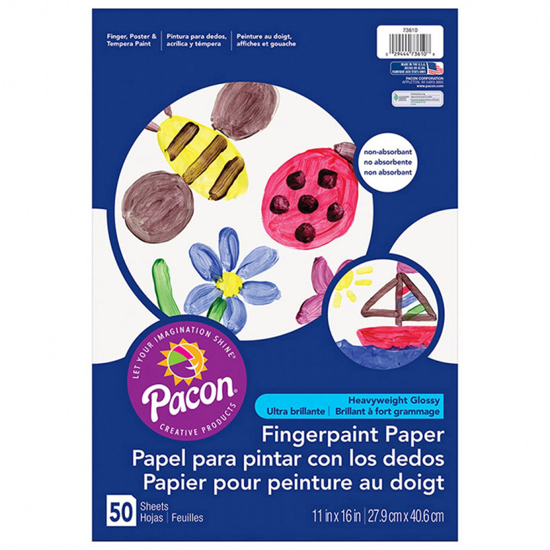 Pacon  Fingerpaint Paper, 11 x 16 in. - Pack of 6