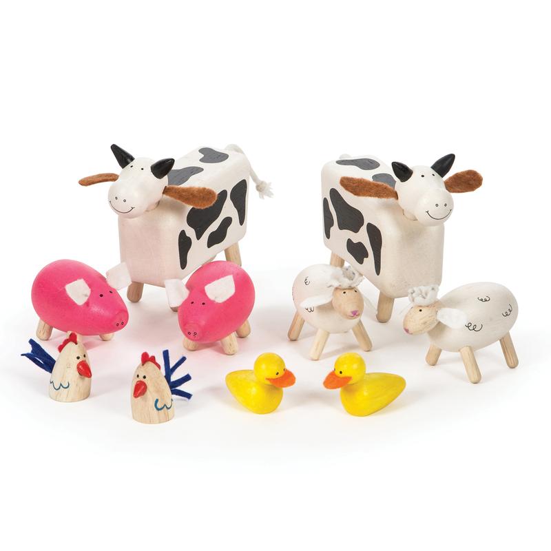 Picture of Bigjigs Toys BJTT0143 Wooden Farm Animals