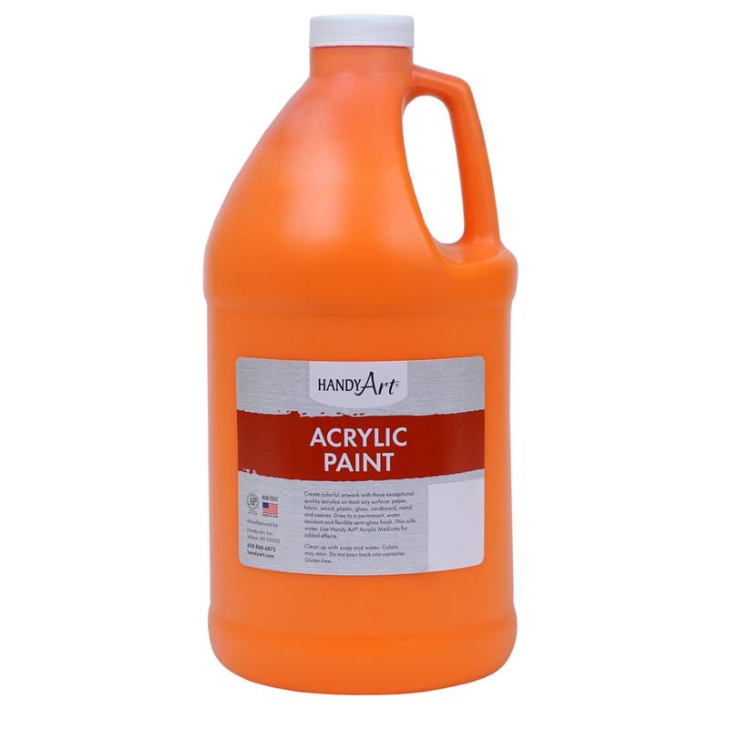 Acrylc Paint Half Gallon, Chrome & Orange
