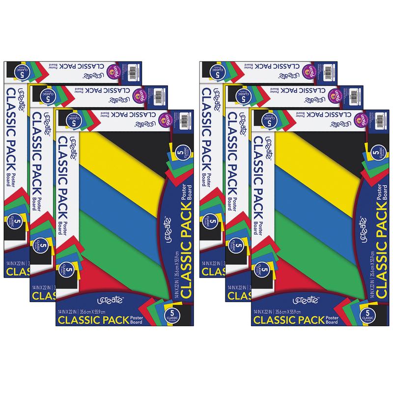Picture of Dixon Ticonderoga PAC5445-6 Primary Poster Board&#44; 5 Colors - 5 Sheets - 6 Count