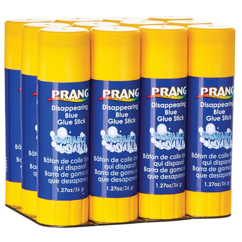 Prang Dix15091-6 Washable Glue Sticks, 1.27 Oz, Blue, Pack of 6