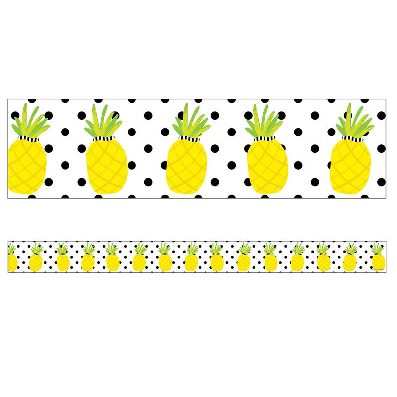Picture of Carson Dellosa CD-108388-6 Tropical Pineappls Straight Borders Simply Stylish - 6 per Pack