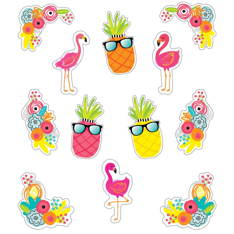 Picture of Carson Dellosa CD-120584-3 Tropical Accents Cut-Outs Simply Stylish - 3 per Pack