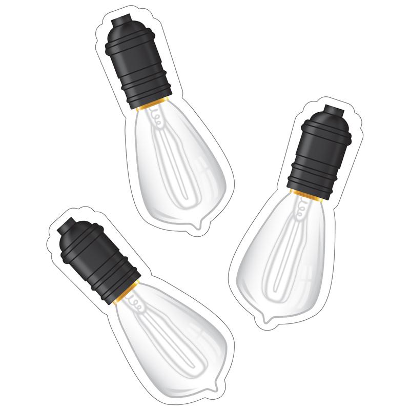 Picture of Carson Dellosa CD-120589-3 Vintage Light Bulb Cut-Outs Industrial Cafe - 3 per Pack