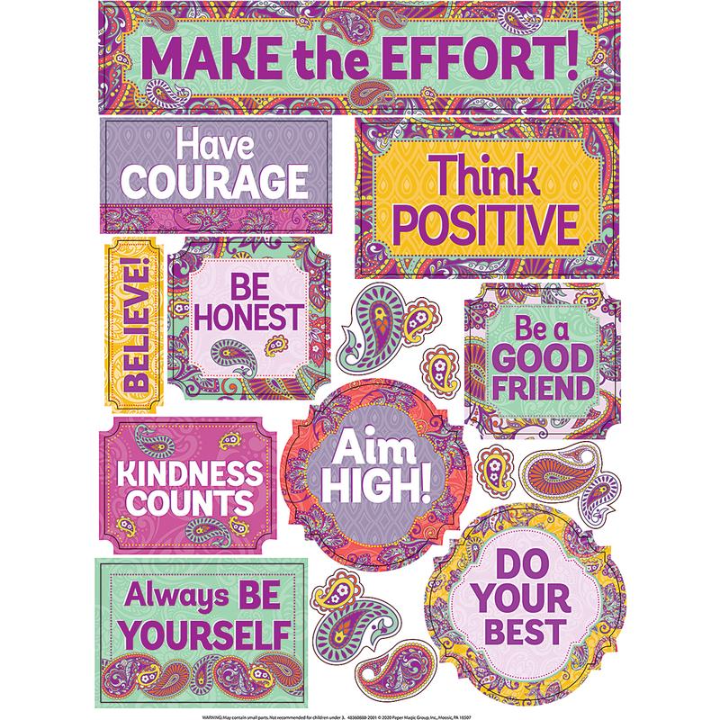 Picture of Eureka EU-836088-12 Positively Paisley Window Clings - Pack of 12