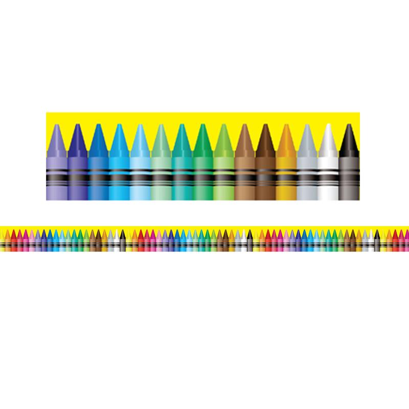 Picture of Charles Leonard CHL28106-2 Crayon Theme Magnetic Border - 2 per Pack