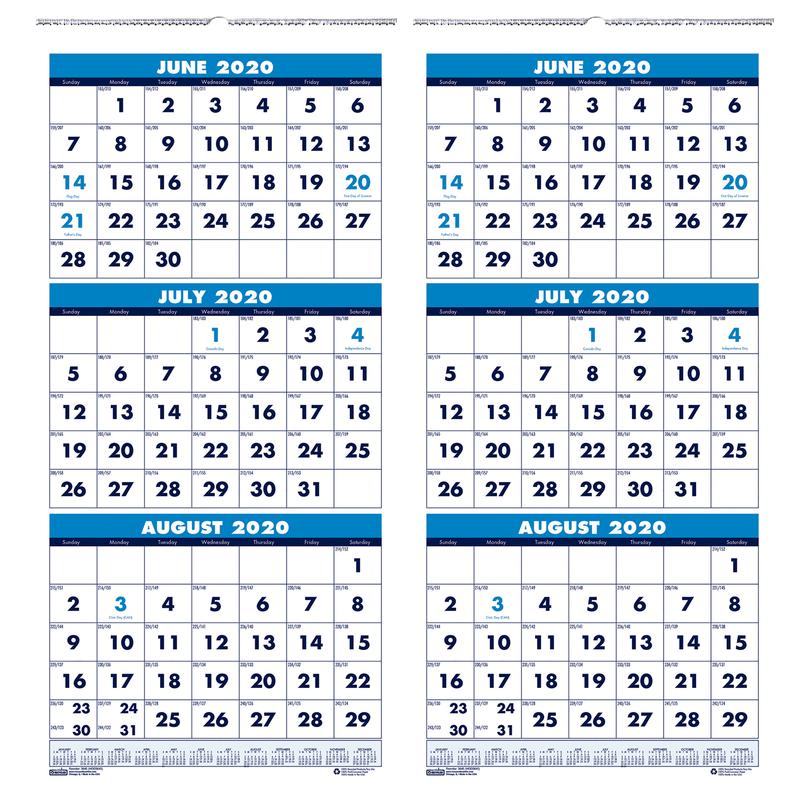 Picture of House Of Doolittle HOD3645-2 3 Month Vertical Wall Calendar June-July Academic - 2 Each