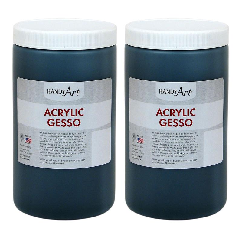 32 oz Acrylic Black Gesso Handy Art - 2 Each