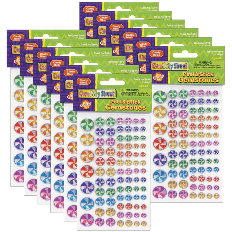 Picture of Dixon Ticonderoga PACAC1694-12 Gemstone Stickers Candy Mints - 81 Piece - Pack of 12