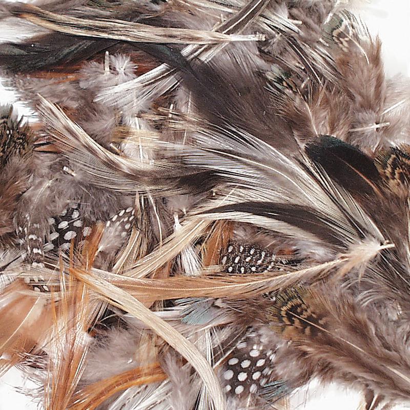Natural Feathers, Assorted Colors - 3 per Pack
