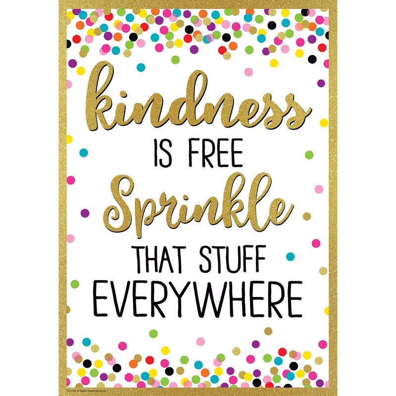 Picture of Teacher Created Resources TCR7946 Kindness Is Free Sprnkle That Stuff Everywhere Positive Poster
