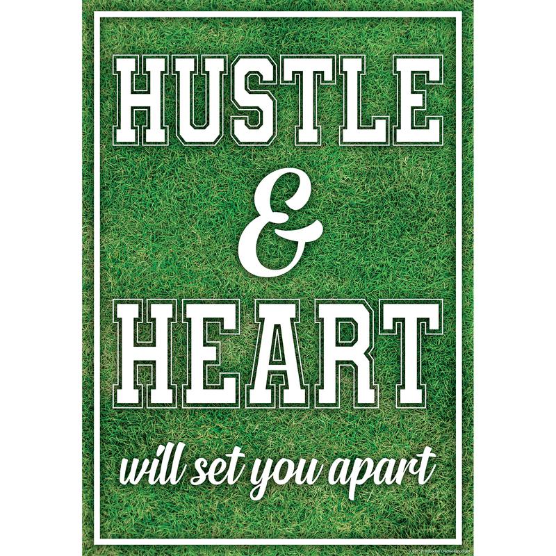 Picture of Teacher Created Resources TCR7952 Hustle & Heart Will Set You Apart Positive Poster