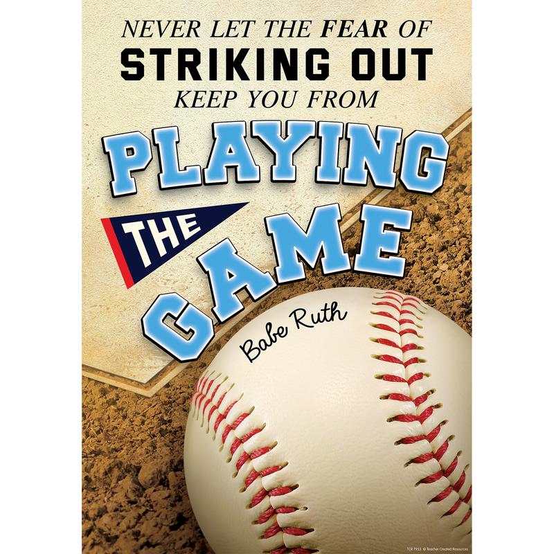 Picture of Teacher Created Resources TCR7953 Never Let The Fear Of Striking Out Keep You From Playing Poster