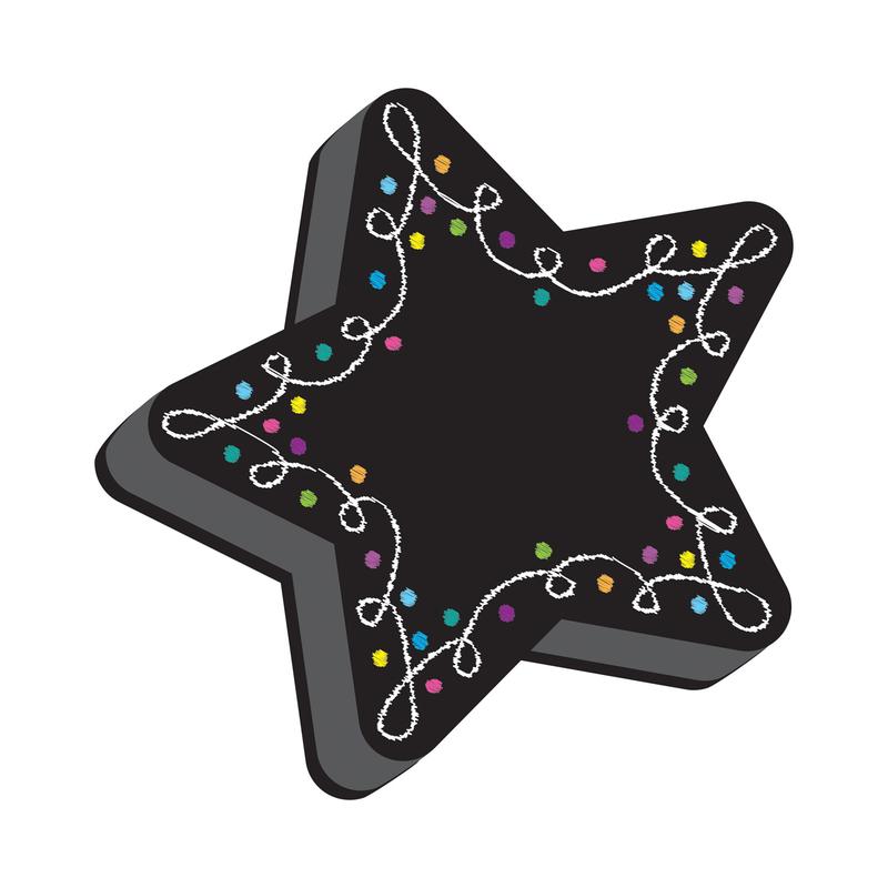 Picture of Ashley Productions ASH09989 Magnetic Erasers Star Chalk Whiteboard