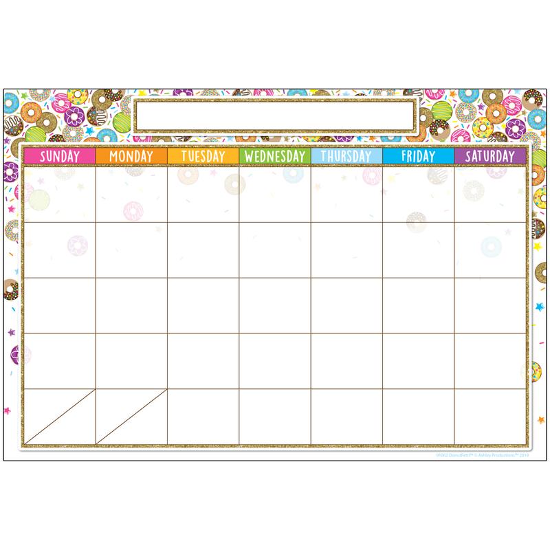Picture of Ashley Productions ASH91063 Donutfetti Calendar Chart Smart Poly - 13 x 19 in.