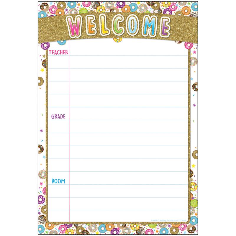 Picture of Ashley Productions ASH91068 Donutfetti Welcome Chart Smart Poly - 13 x 19 in.