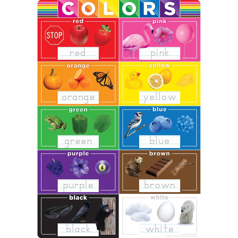 Picture of Ashley Productions ASH91080 Colors Smart Poly Chart - 13 x 19 in.