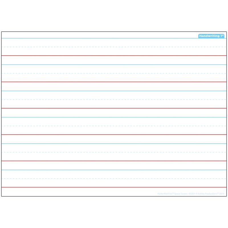 Picture of Ashley Productions ASH95301 Handwriting Space Savers Postermat Pals Smart Poly Single Sided
