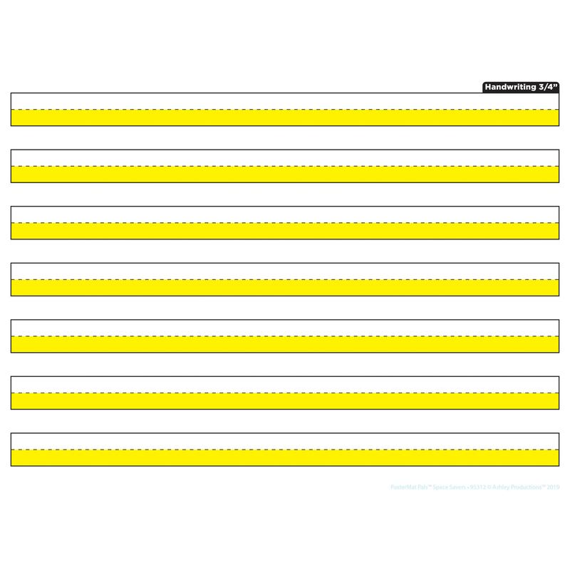 Picture of Ashley Productions ASH95312 Handwriting Highlghtd Yellow Postermat Pals Smart Poly Single Sided