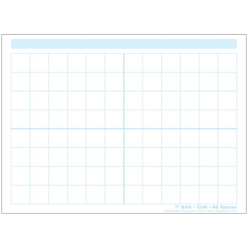 Picture of Ashley Productions ASH95319 1 in. Grid Blocks Postermat Pals Smart Poly Single Sided