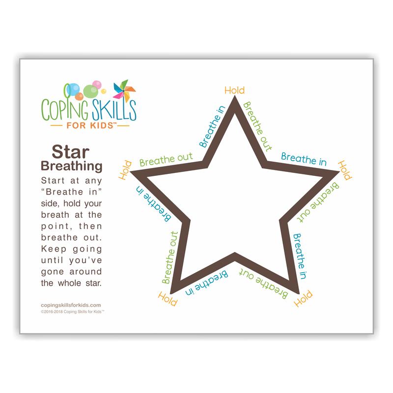 Picture of Coping Skills for Kids CSKOPST11 Star Deep Breathing Poster