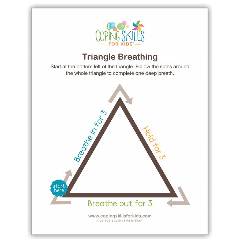 Picture of Coping Skills for Kids CSKOPTR11 Triangle Deep Breathing Poster