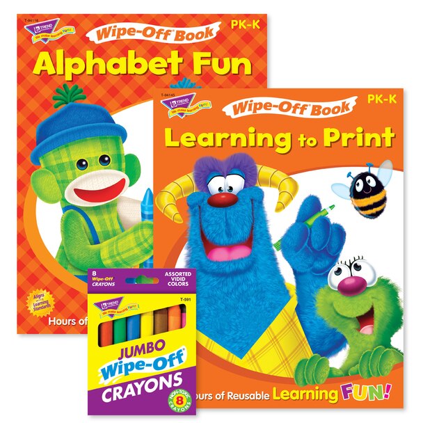 Picture of Trend Enterprises T-90917 Abcs Printing Reusable Books & Crayons