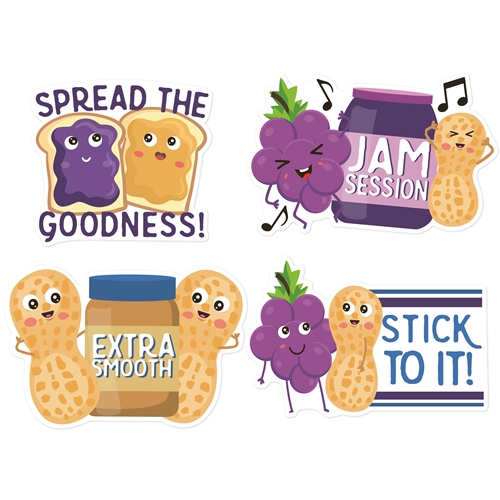Picture of Eureka EU-628007-6 Peanut Butter & Jelly Scented Stickers - Pack of 6