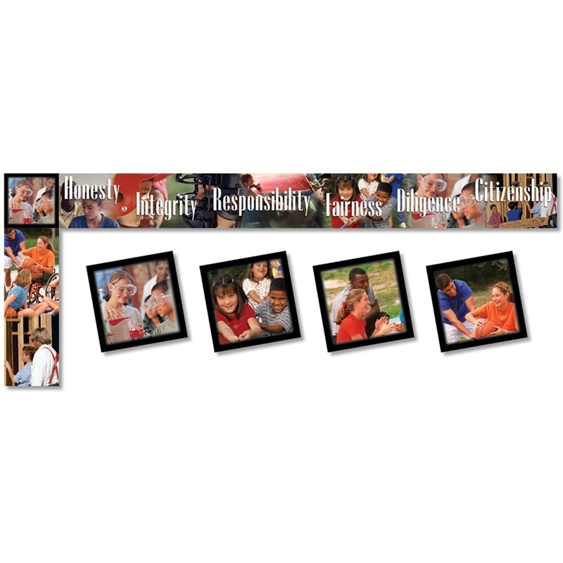 All Around The Board Trimmers Character Education Border - Pack of 6