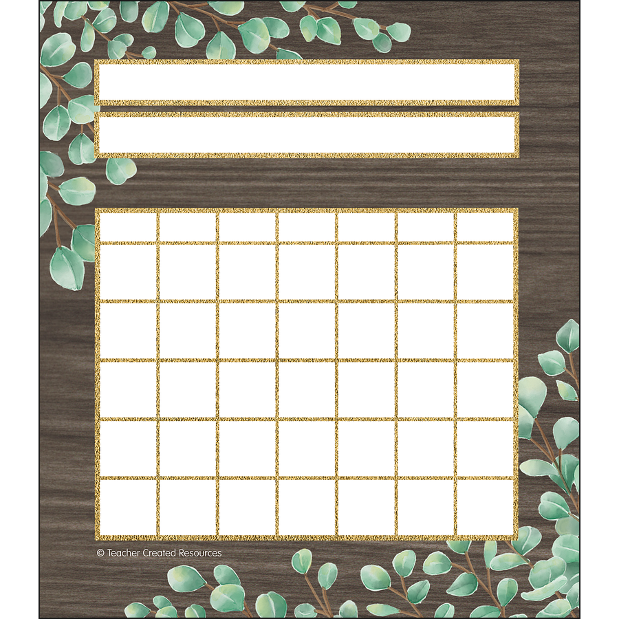Picture of Teacher Created Resources TCR8451-6 Eucalyptus Incentive Charts - Pack of 6