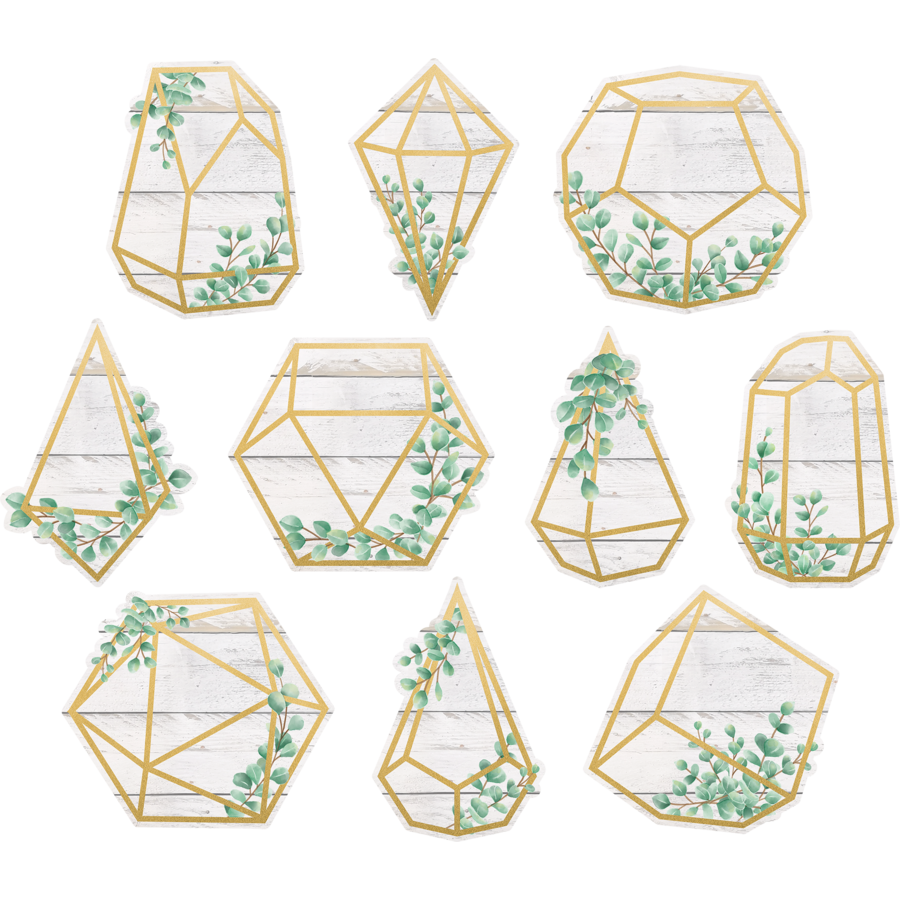 Picture of Teacher Created Resources TCR8475-3 Eucalyptus Geometric Terrariums Accents - Pack of 3