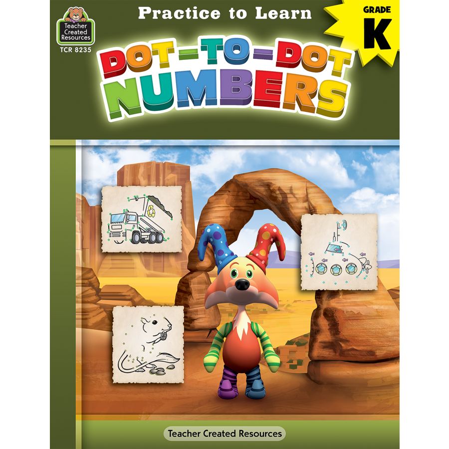 Picture of Teacher Created Resources TCR8235 Practice to Learn Dot to Dot Numbers Book