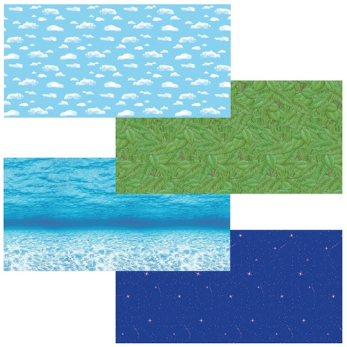 48 in. x 12 ft. Nature Assortment Bulletin Board Art Paper - 4 Count