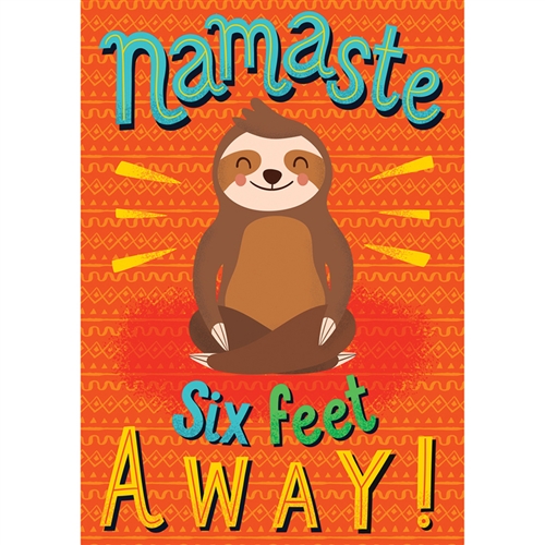 Picture of Carson Dellosa Education CD-106031 Oneworld Namaste Six Feet Away Poster
