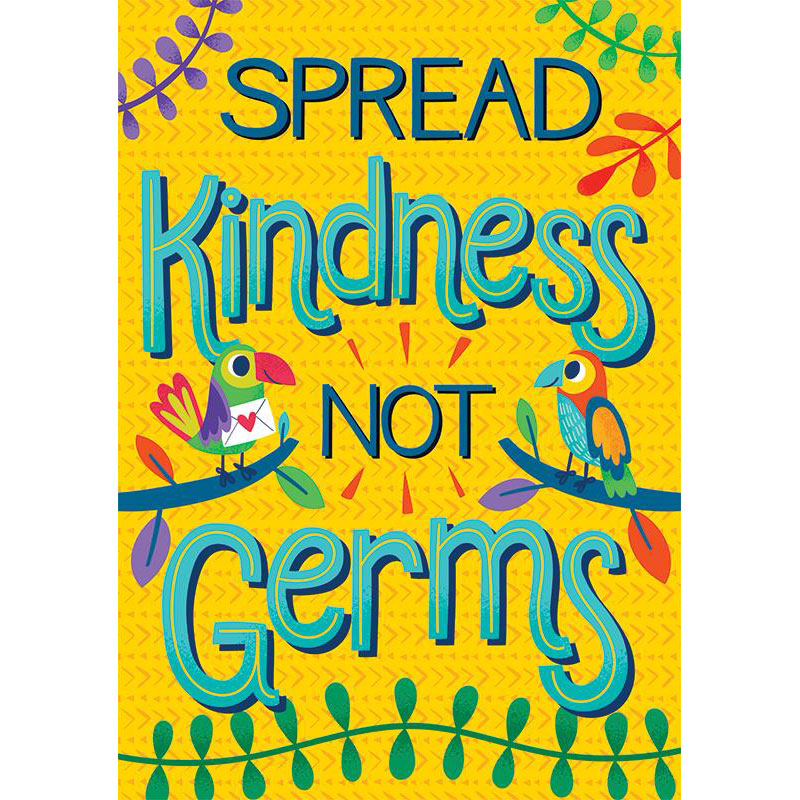 Picture of Carson Dellosa Education CD-106034 Oneworld Spread Kindness Not Germs Poster