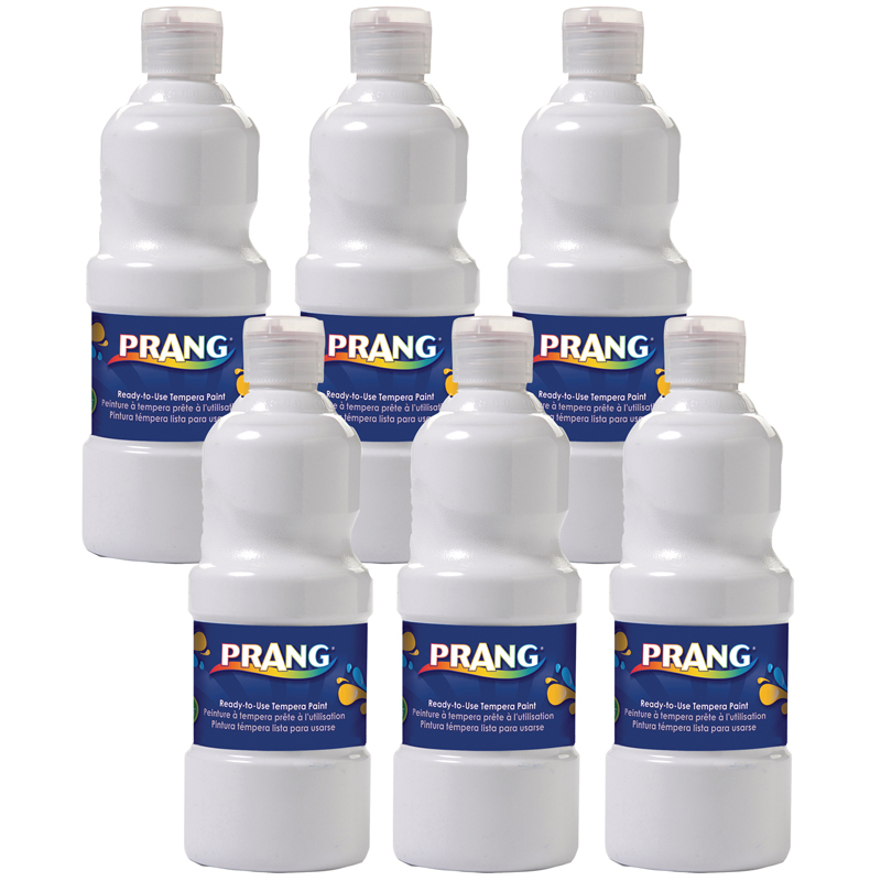 Dixon Ticonderoga  16 oz Prang Ready-to-Use Tempera Paint, White - Pack of 6
