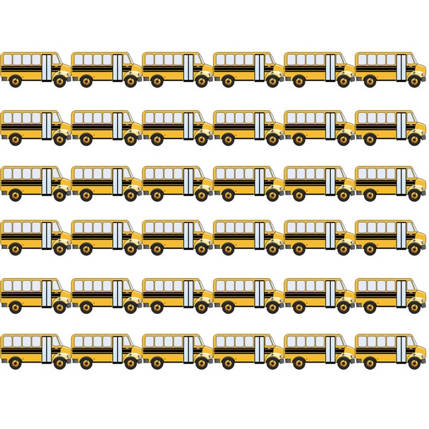 Picture of Hygloss Products HYG33660-6 School Bus Die Cut Border - Pack of 6